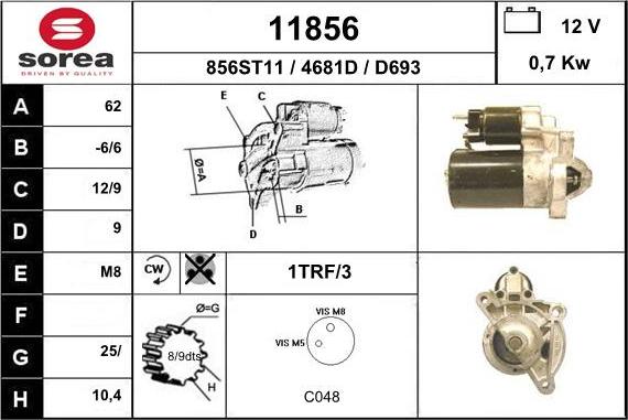 EAI 11856 - Motorino d'avviamento autozon.pro