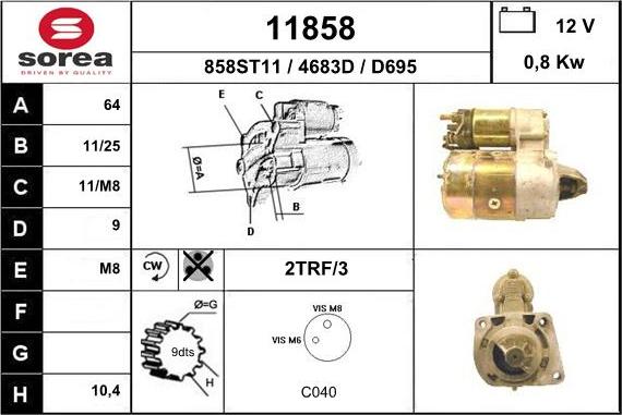 EAI 11858 - Motorino d'avviamento autozon.pro