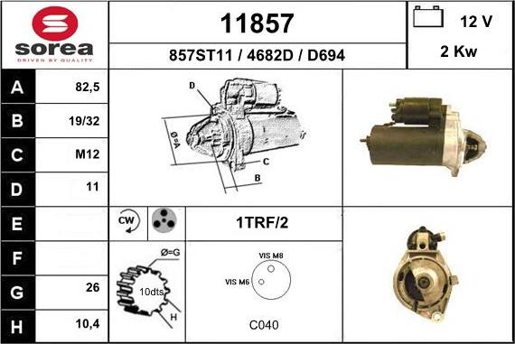 EAI 11857 - Motorino d'avviamento autozon.pro