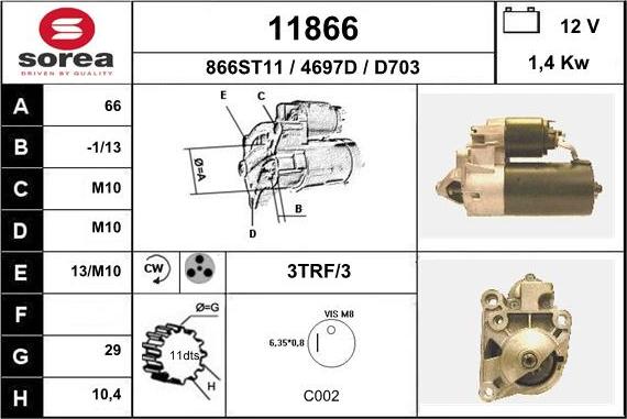 EAI 11866 - Motorino d'avviamento autozon.pro