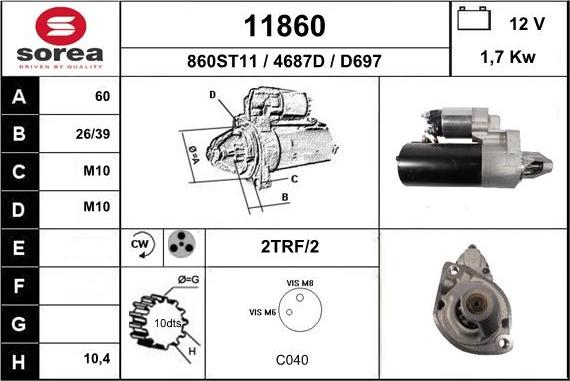 EAI 11860 - Motorino d'avviamento autozon.pro