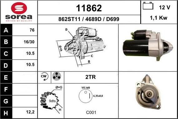 EAI 11862 - Motorino d'avviamento autozon.pro