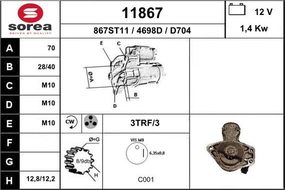 EAI 11867 - Motorino d'avviamento autozon.pro