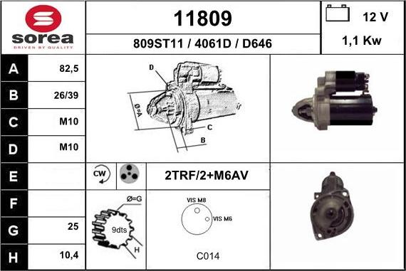 EAI 11809 - Motorino d'avviamento autozon.pro