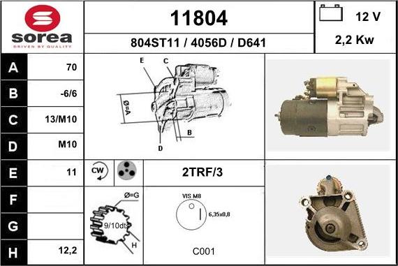 EAI 11804 - Motorino d'avviamento autozon.pro