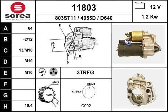 EAI 11803 - Motorino d'avviamento autozon.pro