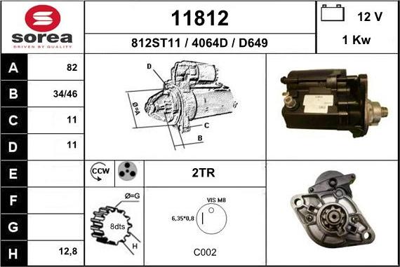 EAI 11812 - Motorino d'avviamento autozon.pro