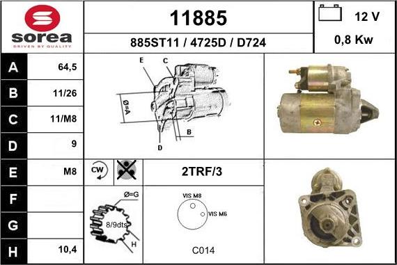 EAI 11885 - Motorino d'avviamento autozon.pro