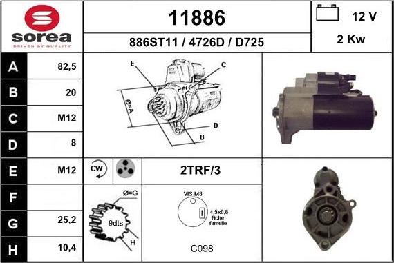 EAI 11886 - Motorino d'avviamento autozon.pro