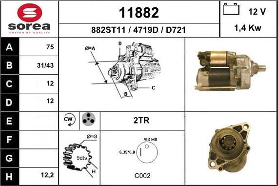 EAI 11882 - Motorino d'avviamento autozon.pro