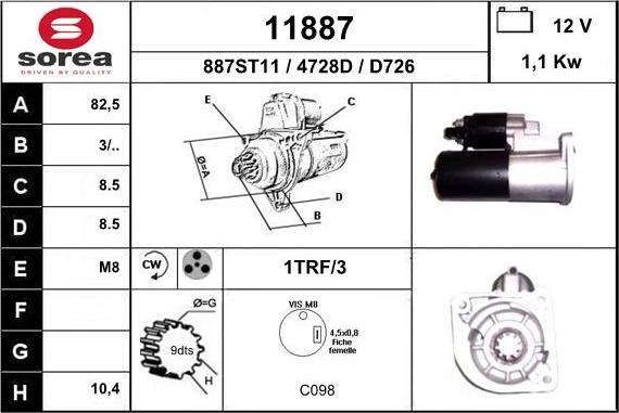 EAI 11887 - Motorino d'avviamento autozon.pro