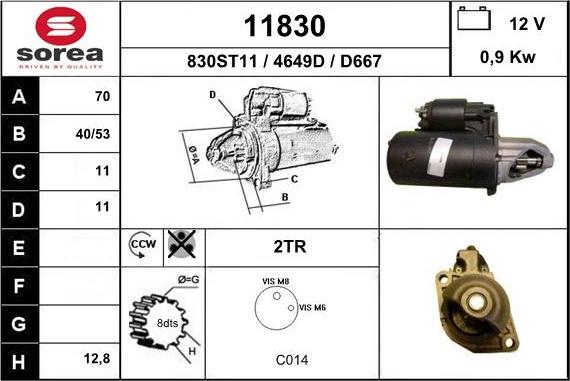 EAI 11830 - Motorino d'avviamento autozon.pro