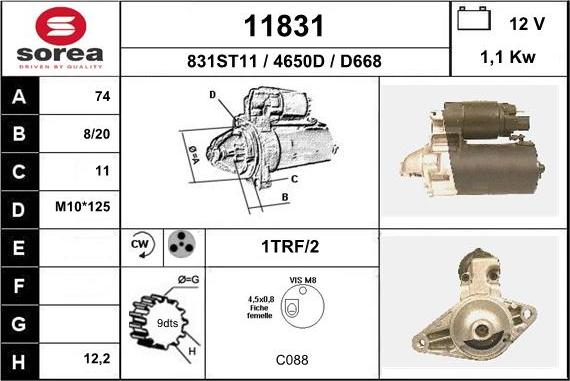 EAI 11831 - Motorino d'avviamento autozon.pro