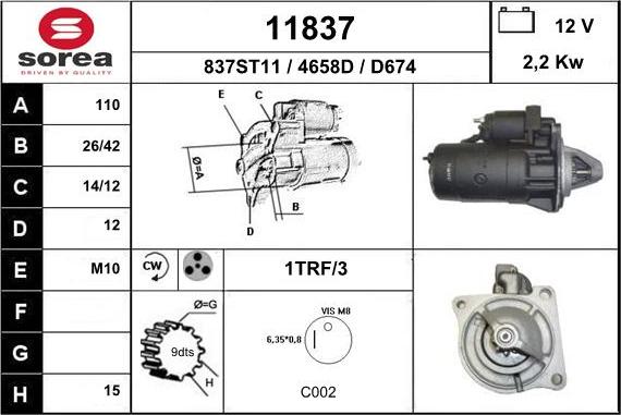 EAI 11837 - Motorino d'avviamento autozon.pro