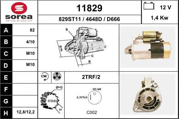 EAI 11829 - Motorino d'avviamento autozon.pro