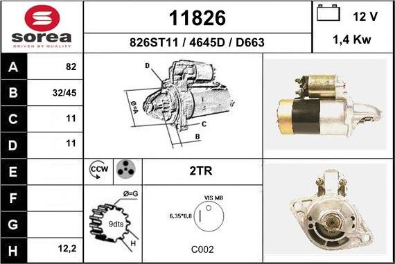 EAI 11826 - Motorino d'avviamento autozon.pro