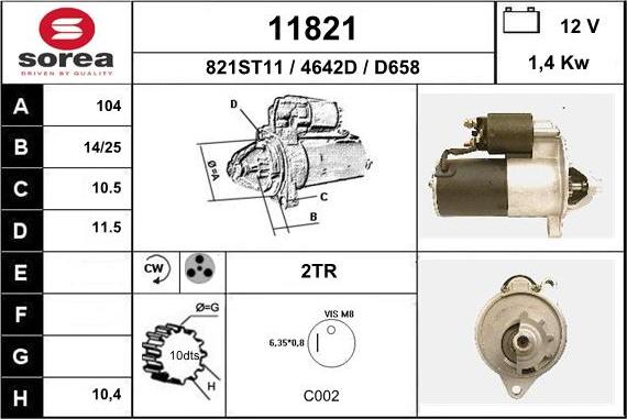 EAI 11821 - Motorino d'avviamento autozon.pro