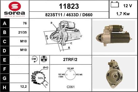 EAI 11823 - Motorino d'avviamento autozon.pro