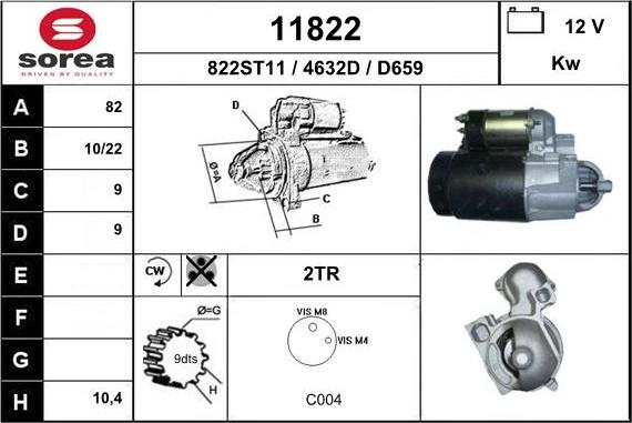 EAI 11822 - Motorino d'avviamento autozon.pro