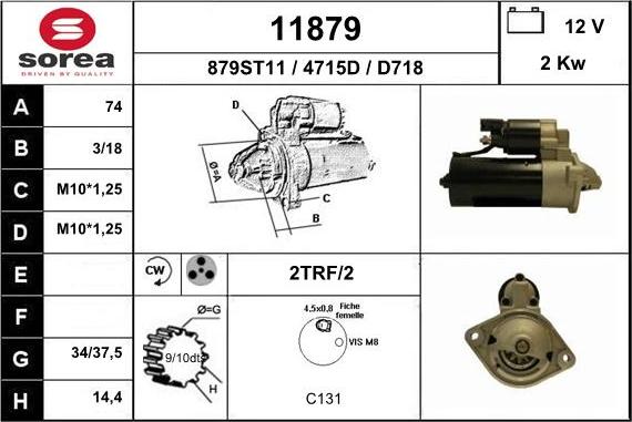 EAI 11879 - Motorino d'avviamento autozon.pro