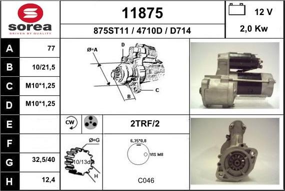 EAI 11875 - Motorino d'avviamento autozon.pro