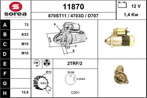 EAI 11870 - Motorino d'avviamento autozon.pro