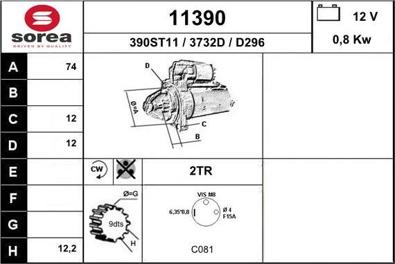 EAI 11390 - Motorino d'avviamento autozon.pro