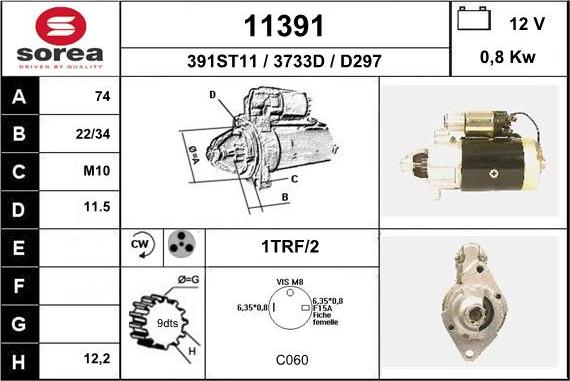 EAI 11391 - Motorino d'avviamento autozon.pro