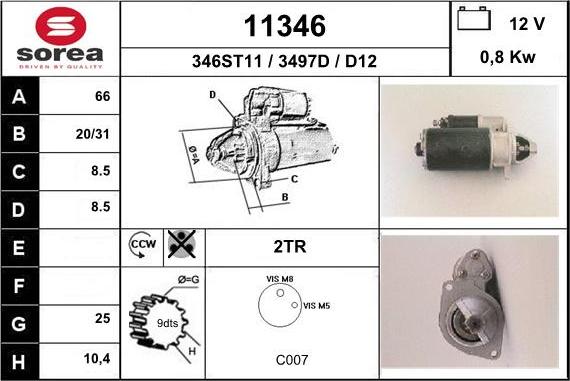 EAI 11346 - Motorino d'avviamento autozon.pro