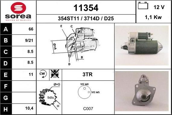 EAI 11354 - Motorino d'avviamento autozon.pro