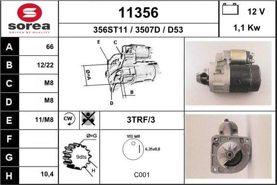 EAI 11356 - Motorino d'avviamento autozon.pro