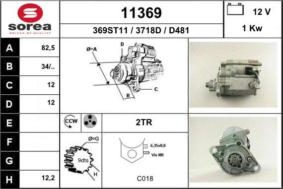 EAI 11369 - Motorino d'avviamento autozon.pro