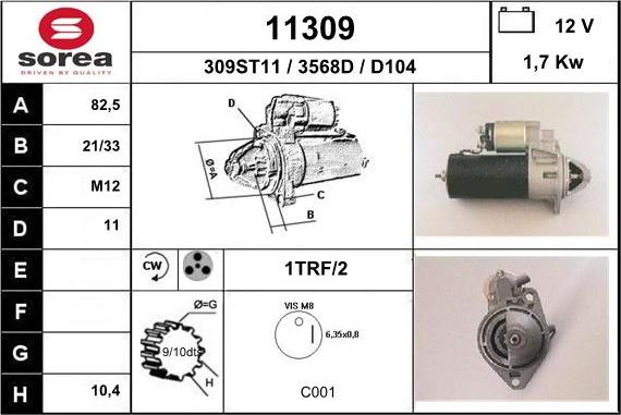 EAI 11309 - Motorino d'avviamento autozon.pro