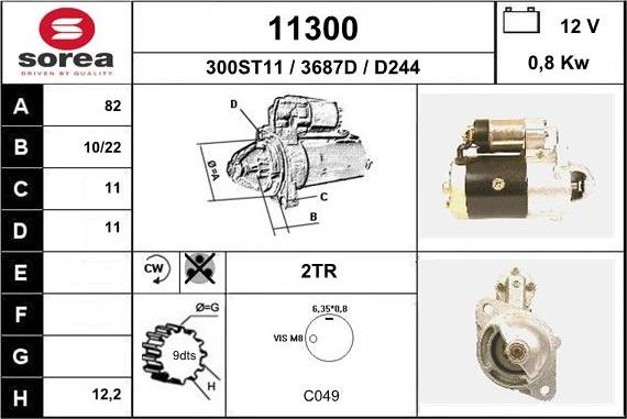 EAI 11300 - Motorino d'avviamento autozon.pro