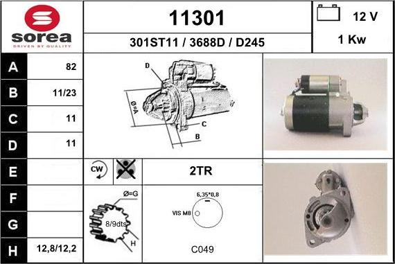 EAI 11301 - Motorino d'avviamento autozon.pro