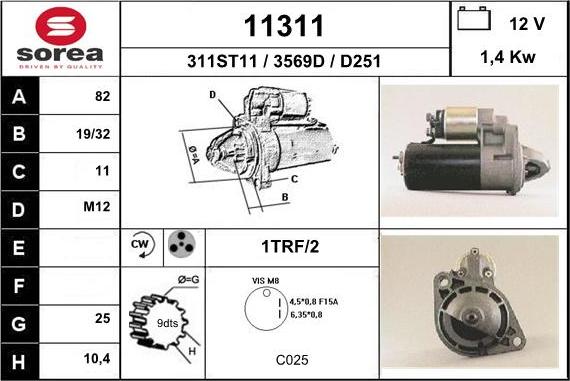 EAI 11311 - Motorino d'avviamento autozon.pro