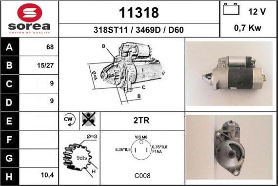 EAI 11318 - Motorino d'avviamento autozon.pro