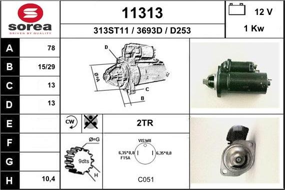 EAI 11313 - Motorino d'avviamento autozon.pro