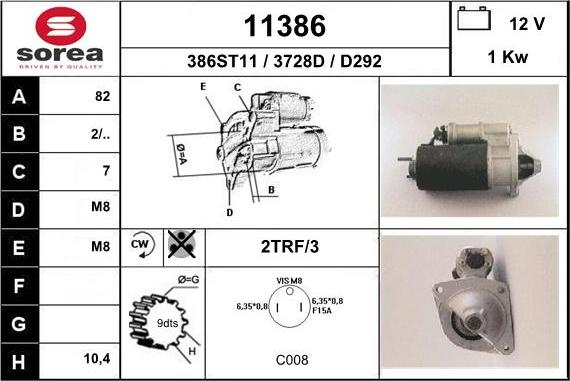 EAI 11386 - Motorino d'avviamento autozon.pro