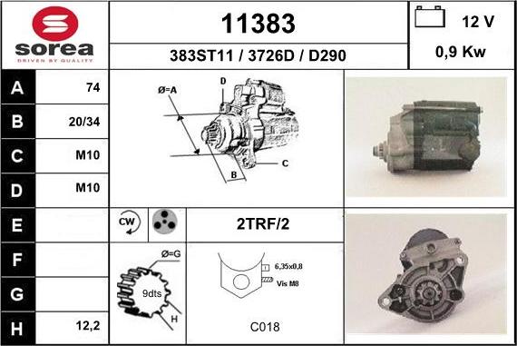 EAI 11383 - Motorino d'avviamento autozon.pro