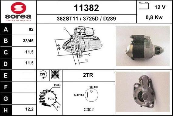 EAI 11382 - Motorino d'avviamento autozon.pro