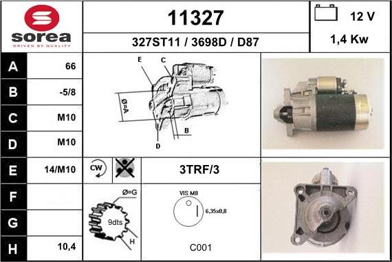 EAI 11327 - Motorino d'avviamento autozon.pro