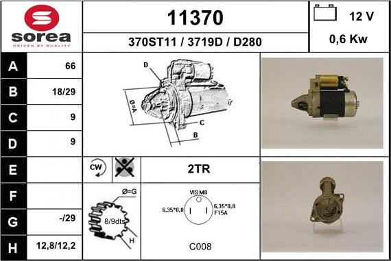 EAI 11370 - Motorino d'avviamento autozon.pro