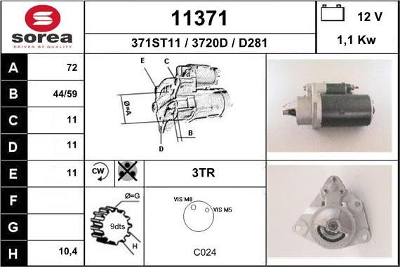 EAI 11371 - Motorino d'avviamento autozon.pro