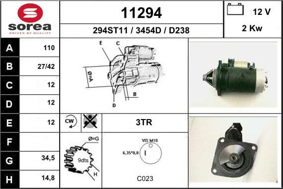 EAI 11294 - Motorino d'avviamento autozon.pro