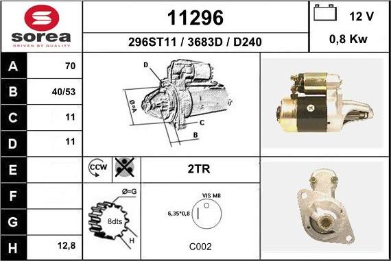 EAI 11296 - Motorino d'avviamento autozon.pro