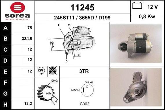 EAI 11245 - Motorino d'avviamento autozon.pro