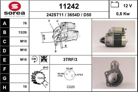 EAI 11242 - Motorino d'avviamento autozon.pro