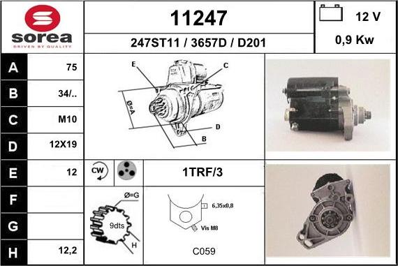 EAI 11247 - Motorino d'avviamento autozon.pro