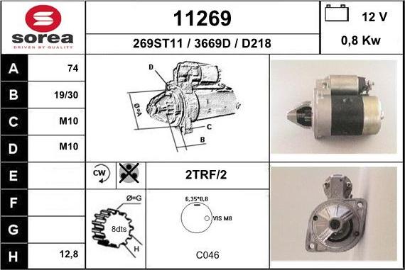 EAI 11269 - Motorino d'avviamento autozon.pro